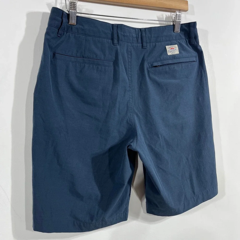 Faherty All Day Shorts Mens 31 Navy Stretch Board Shorts Casual Beachy Surfer